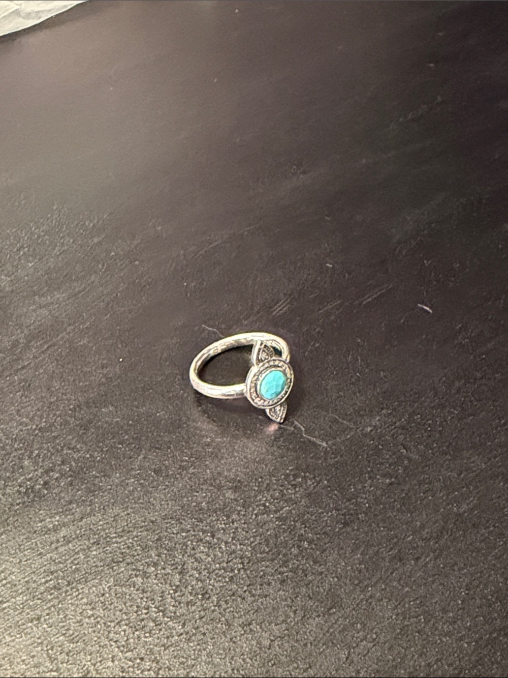 Sterling Silver Ring with Turquoise Stone - Women's Jewelry